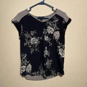 Fortune + Ivy Short Sleeve Top Stitch Fix, Mixed Material, Size Small